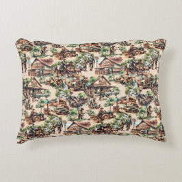 Westerna Ranch- eller Land-odlingsscenen Prydnadskudde