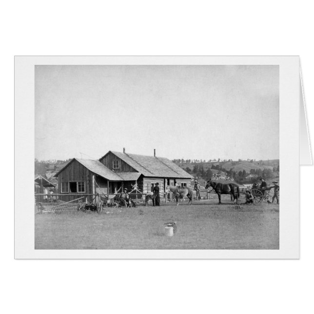 Westerna Ranch House in South Dakota Photographic Hälsningskort (Framsidan Horizontal)