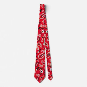 Westerna Red Paisley Mönster Slips