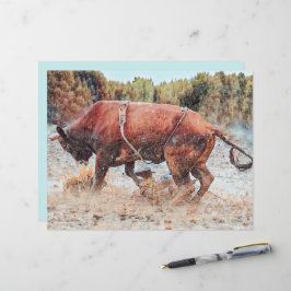 Westerna Rodeo Bull Land CowboyVintagen Rustic