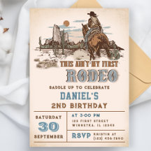 Westerna Rodeo Cowboy 2:a födelsedagen
