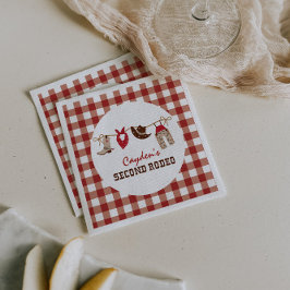 Westerna Rodeo Cowboy 2:a födelsedagen Pappersservett