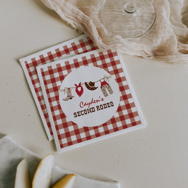 Westerna Rodeo Cowboy 2:a födelsedagen Pappersservett (Skapare uppladdad)