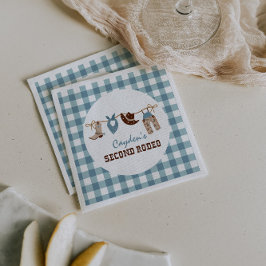 Westerna Rodeo Cowboy 2:a födelsedagen Pappersservett