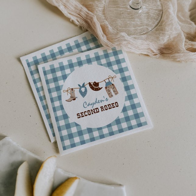 Westerna Rodeo Cowboy 2:a födelsedagen Pappersservett (Skapare uppladdad)