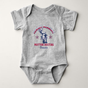 Westerna Rodeo Cowboyakademin Mutton Busting Kids T Shirt