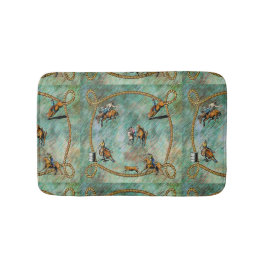 Westerna Rodeo-händelser med Rope Bath Mat Badrumsmatta