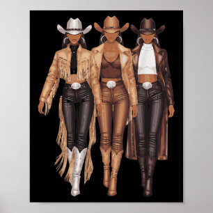 Westerna Rodeo Land Women June Poster
