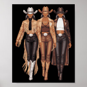 Westerna Rodeo Land Women June Poster