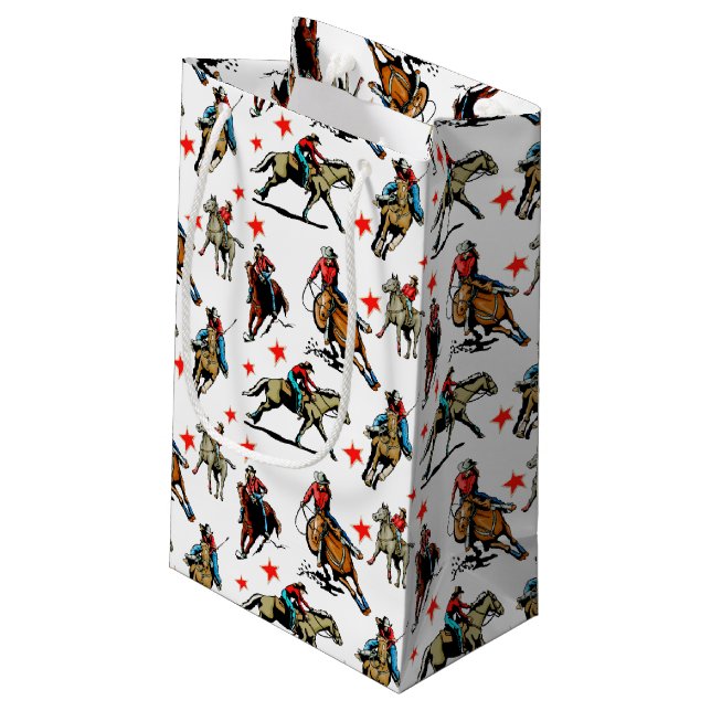 Westerna RodeoCowgirls på hästar (Baksidan Vinklad)