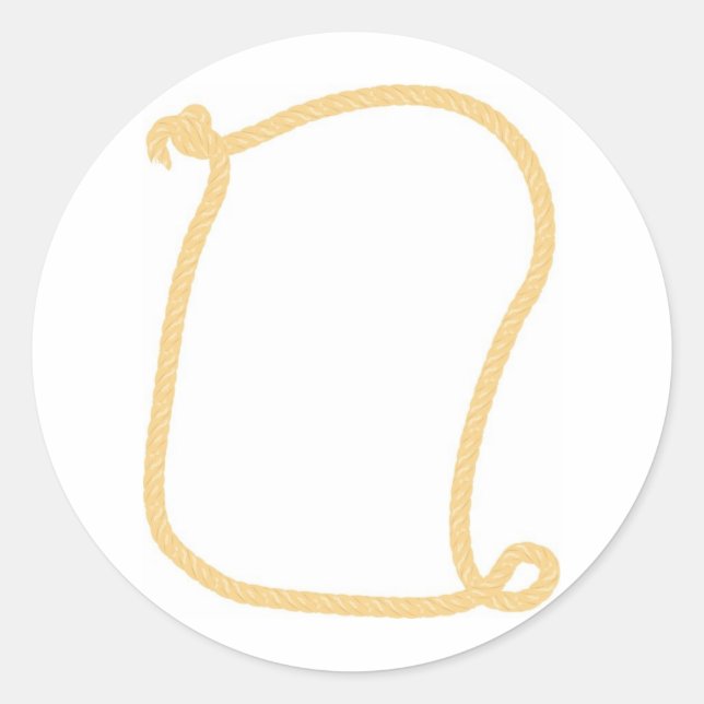Westerna Rope Ram Runt Klistermärke (Framsida)