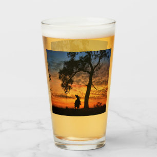 Westerna Roping Cowboyen land Glaskopp