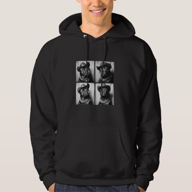 Westerna rotweilers Funny CowboyHundar Cute Ph Hoodie (Framsida)