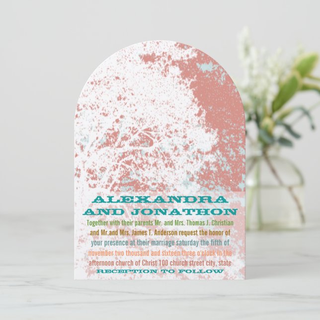 Westerna sadelskogskorrialen Teal Bröllop Inbjudningar (Stående Fram)