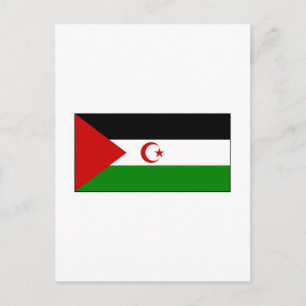 Westerna Sahara FLAGGA Internationell Vykort