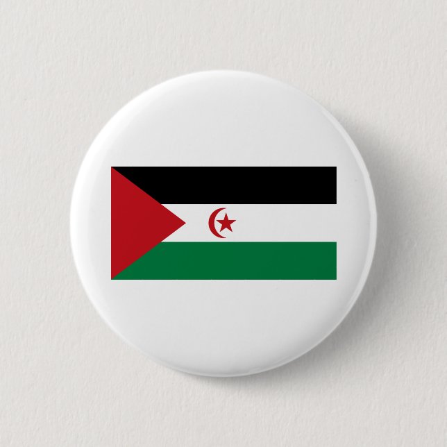 Westerna Sahara-Flagga Knapp (Framsida)
