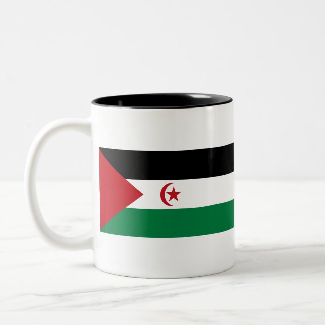 Westerna Sahara-Flagga Två-Tonad Mugg (Vänster)