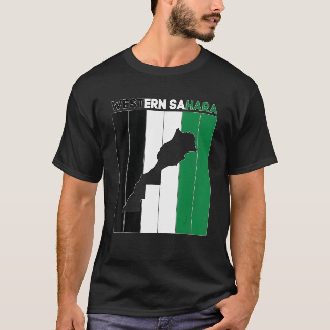 Westerna Sahara Land Gräns T Shirt (Framsida)