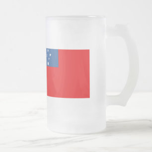 Westerna Samoa Flagga Frostat Ölglas
