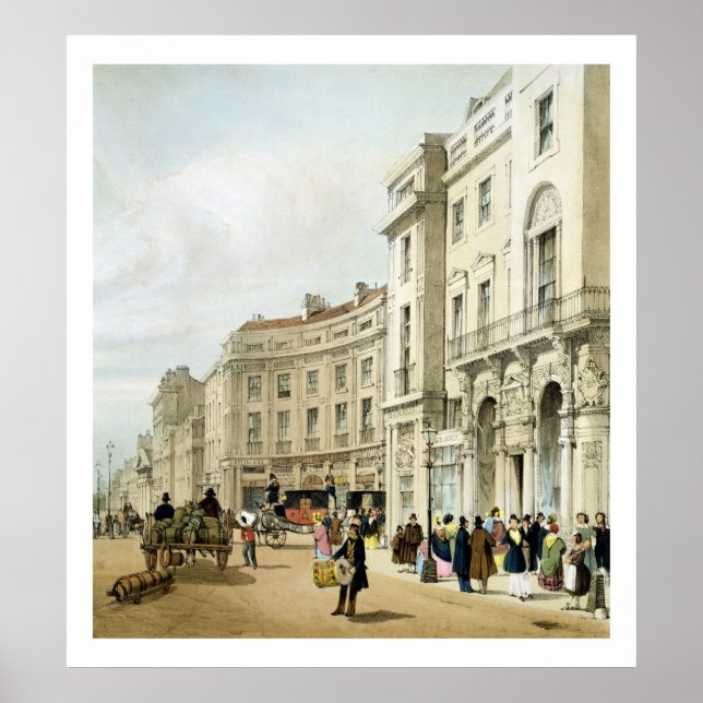Westerna sidan av John Nash utökade Regent Circus Poster (Framsidan)