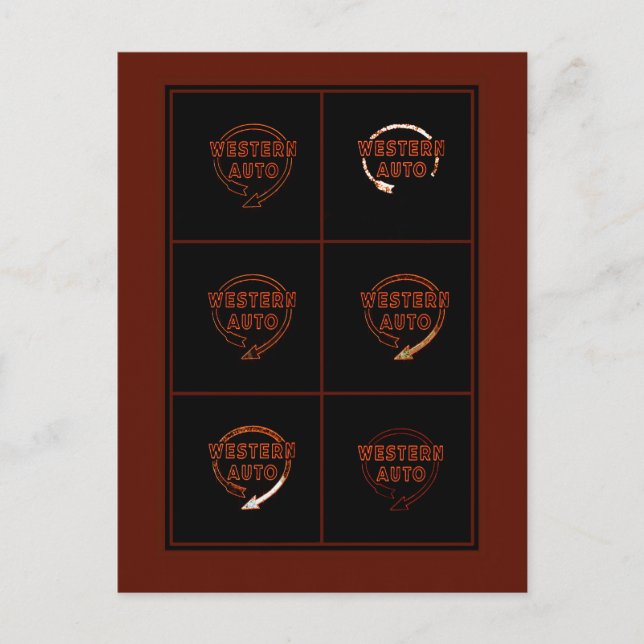 Westerna skylt för automatisk Byggnad Kansas City, Vykort (Framsida)