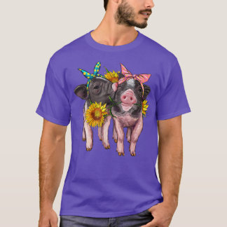 Westerna spädgrisar med solros Bandana Anim T Shirt