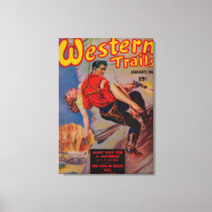 Westerna spår Magazine Cover 3 Canvastryck