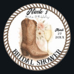 Westerna starten för Boots och Bubly Land-Möhippan Runt Klistermärke<br><div class="desc">Boot & Bubly Land Western Boot Möhippa Stickers.</div>