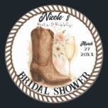 Westerna starten för Boots och Bubly Land-Möhippan Runt Klistermärke<br><div class="desc">Boot & Bubly Land Western Boot Möhippa Stickers.</div>