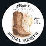Westerna starten för Boots och Bubly Land-Möhippan Runt Klistermärke<br><div class="desc">Boot & Bubly Land Western Boot Möhippa Stickers.</div>
