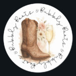 Westerna starten för Boots och Bubly Land-Möhippan Runt Klistermärke<br><div class="desc">Boot & Bubly Land Western Boot Möhippa Stickers.</div>