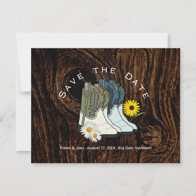 Westerna starter i land Spara vykort för datum (Framsida)