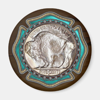 Westerna Stil Buffalo Nickle Magnet