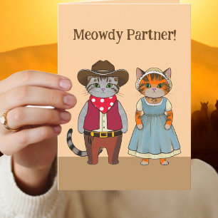 Westerna Stil Cats Valentine Vilda western Helgkort