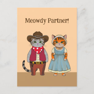Westerna Stil Cats Valentine Vilda western Vykort