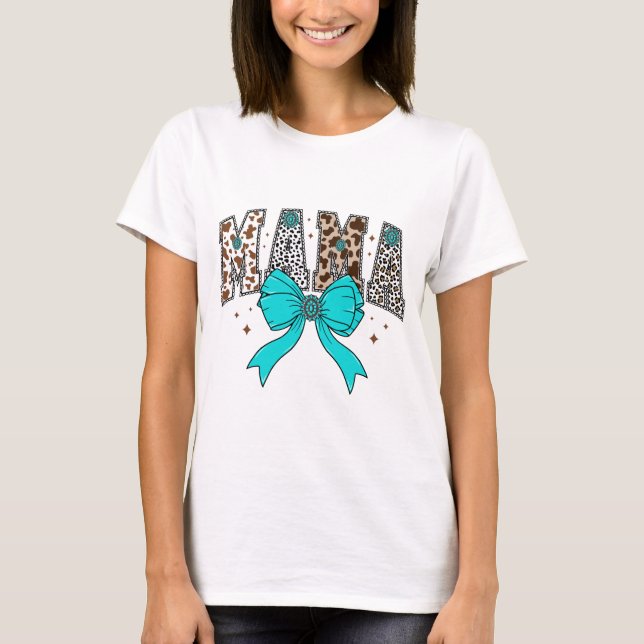 Westerna Stil mamma Design T-shirt (Framsida)