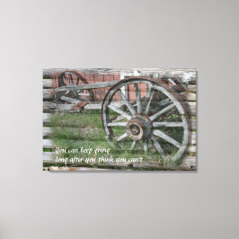 Westerna Stil Rustic Wagon Wheel-Kanvastrycket Canvastryck
