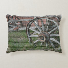 Westerna Stil Rustiska vagnen Wheel Dekorativ kudd Prydnadskudde