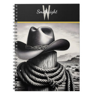 Westerna Stollig: Cowboy Hat & Lasso Anteckningsbok
