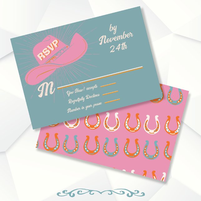 Westerna svarskort för fetstil i osa inbjudningar (Skapare uppladdad)