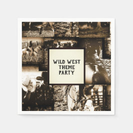 Westerna Temapartyet Rodeo Cowboy Rustic Land Pappersservett