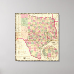 Westerna Texas Canvastryck