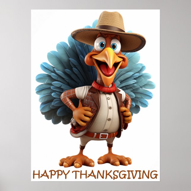 Westerna Turkiet i happy thanksgiving Poster (Framsidan)