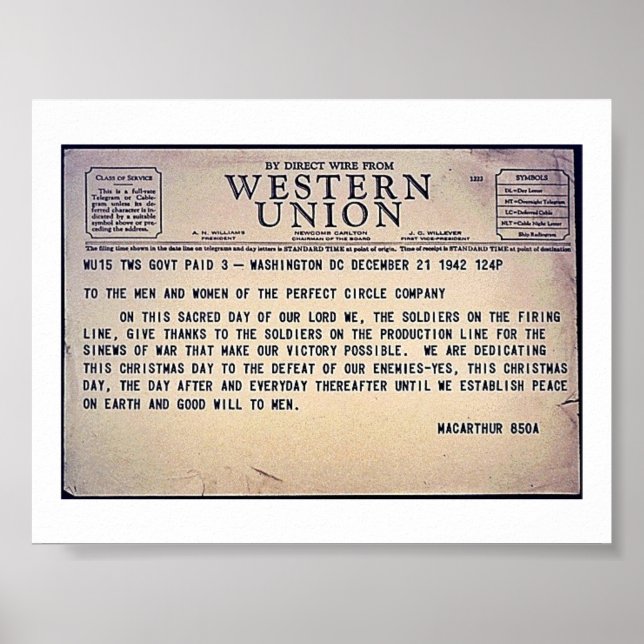 Westerna unionen poster (Framsidan)