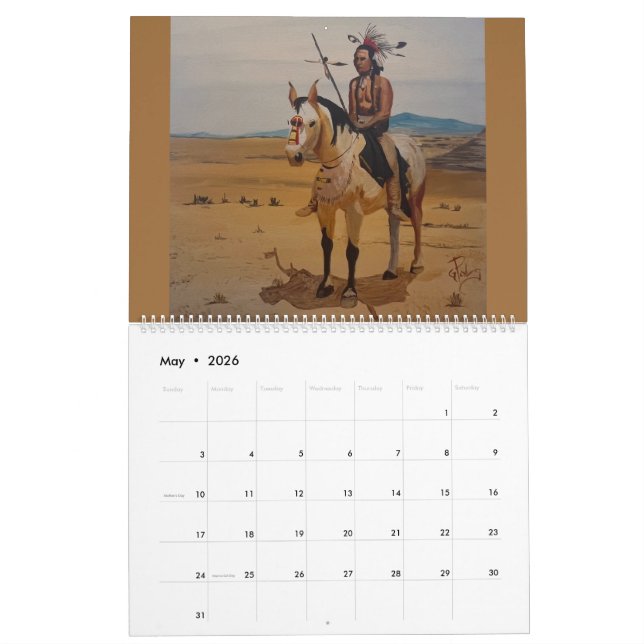 Westerna USA av Artist Gary Poling Kalender (May 2026)