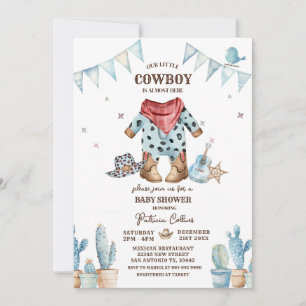 Westerna vår lilla barnstödsskugga i Cowboy Rodeo Inbjudningar