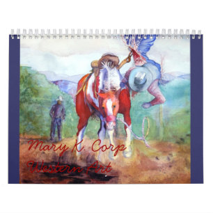 Westerna vattenfärger kalender