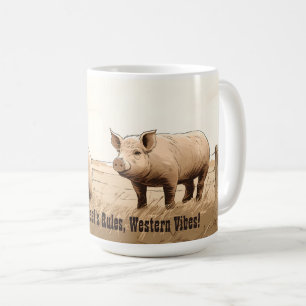 Westerna Vibes! Editable manar gåva Kaffemugg