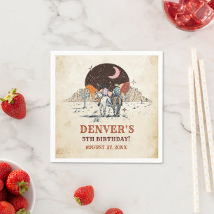 Westerna Vilda western Cowboy Birthday Napkins Pappersservett