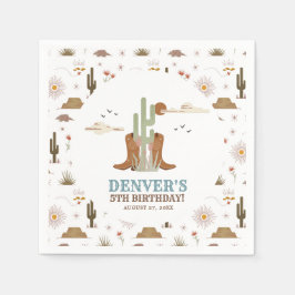 Westerna Vilda western Land CowboyFödelsedagsfeste Pappersservett